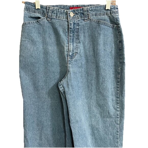 Womens Gloria Vanderbilt Capri Denim Jeans Light Wash Size 6 Meas 26x20 Slits - Picture 2 of 14